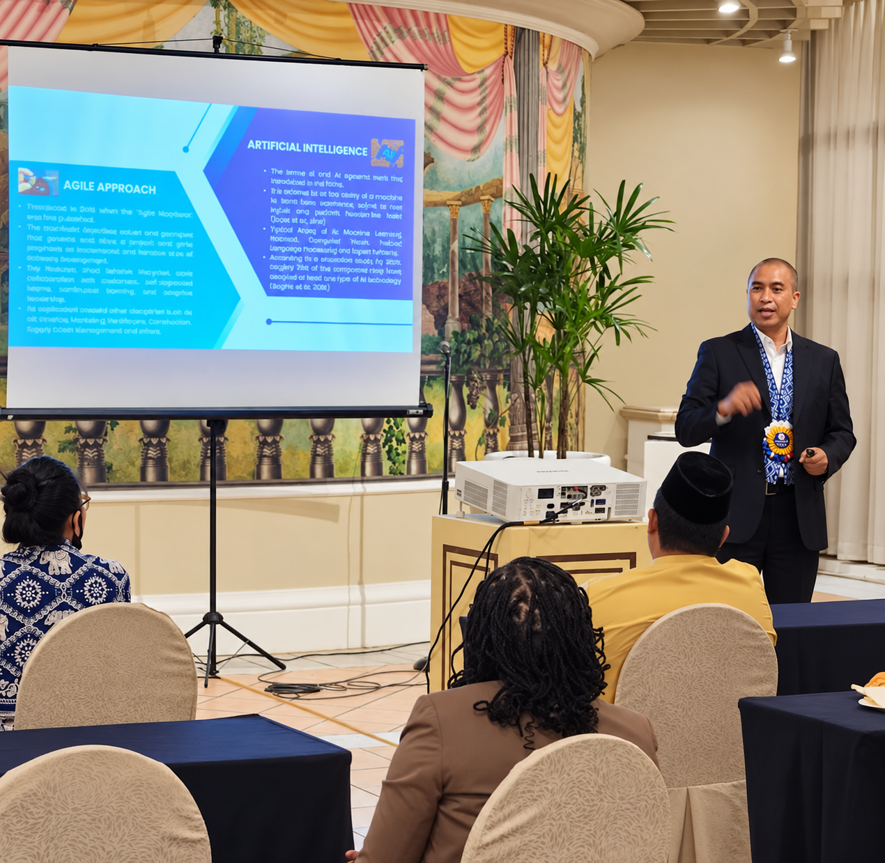 A facilitator leading  workshop