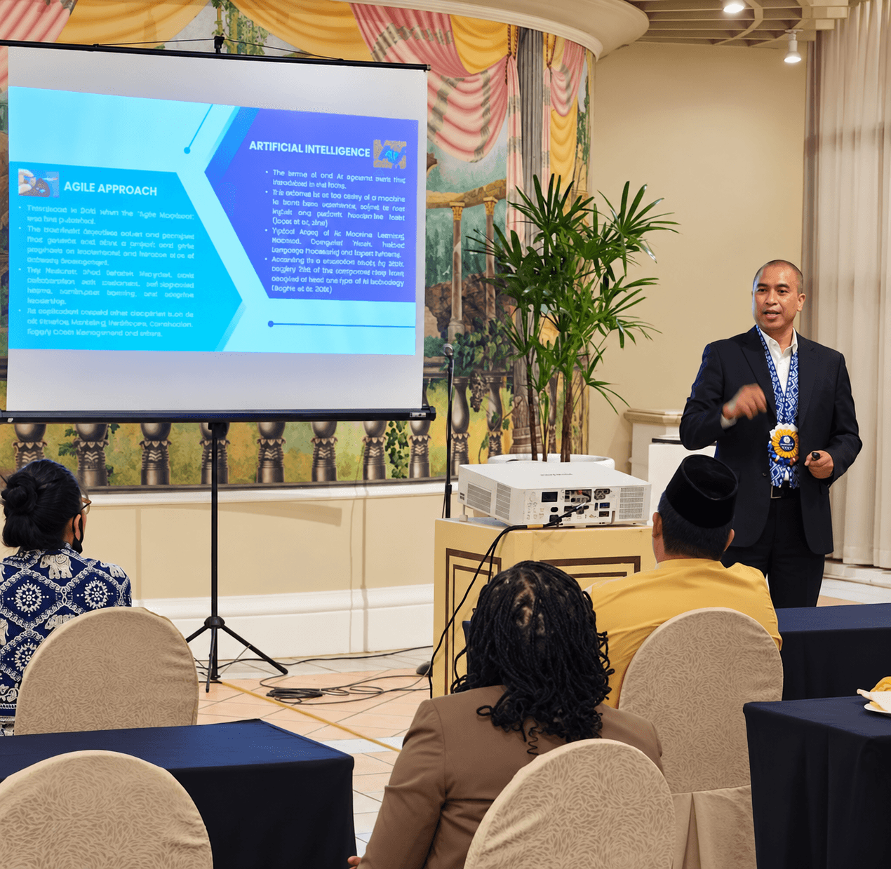 A facilitator leading a Lean Six Sigma workshop